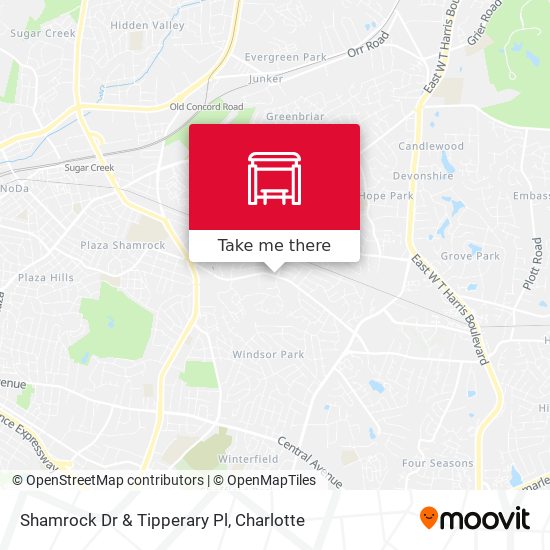 Shamrock Dr & Tipperary Pl map