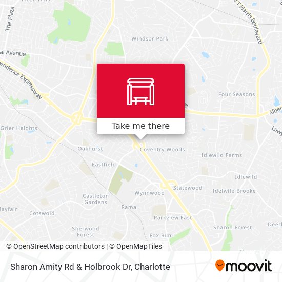 Sharon Amity Rd & Holbrook Dr map