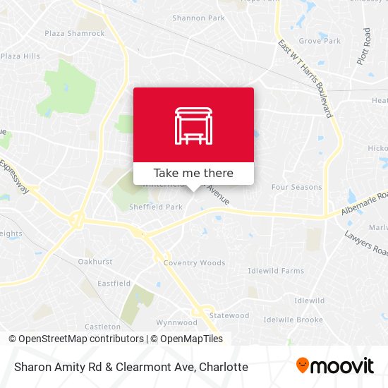 Sharon Amity Rd & Clearmont Ave map