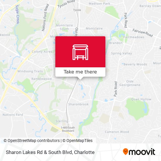 Mapa de Sharon Lakes Rd & South Blvd