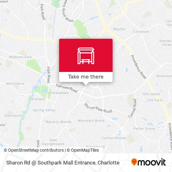 Sharon Rd @ Southpark Mall Entrance map