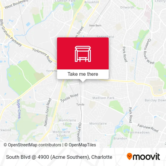 Mapa de South Blvd @ 4900 (Acme Southern)