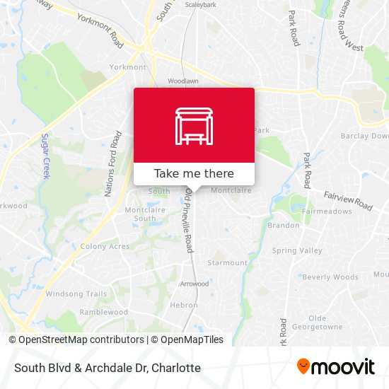 South Blvd & Archdale Dr map