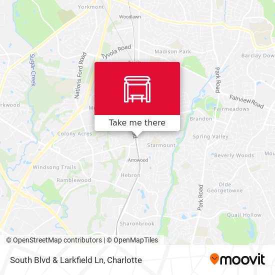 South Blvd & Larkfield Ln map