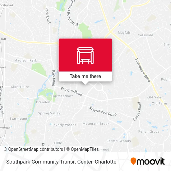 Southpark Community Transit Center map