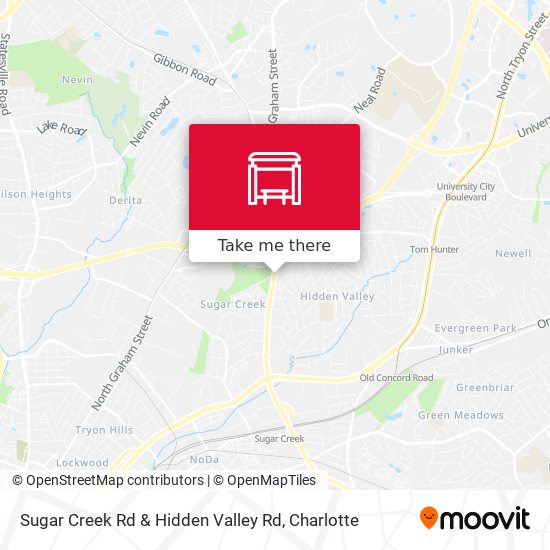 Sugar Creek Rd & Hidden Valley Rd map