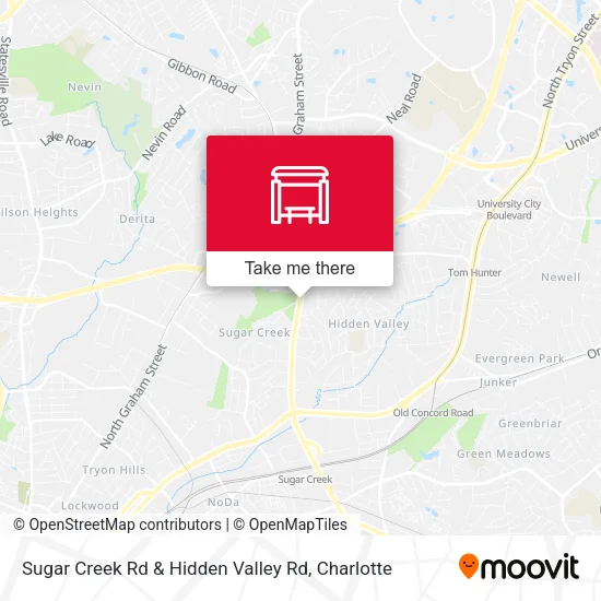 Mapa de Sugar Creek Rd & Hidden Valley Rd