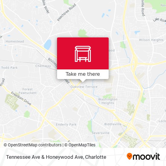 Mapa de Tennessee Ave & Honeywood Ave