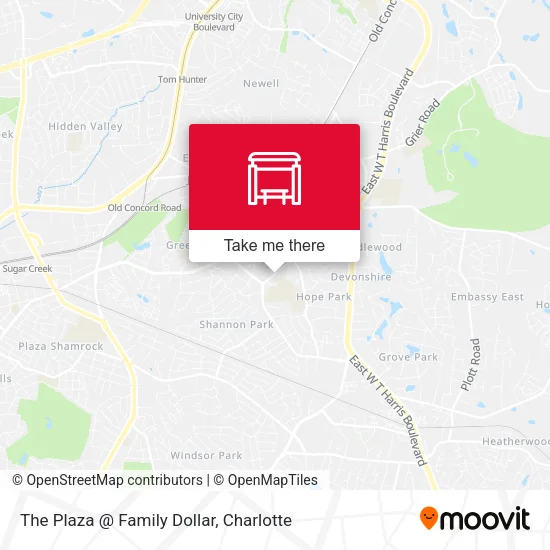 Mapa de The Plaza @ Family Dollar