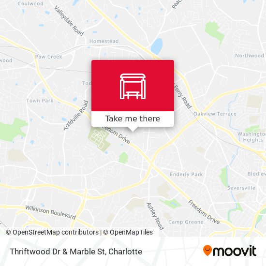 Thriftwood Dr & Marble St map