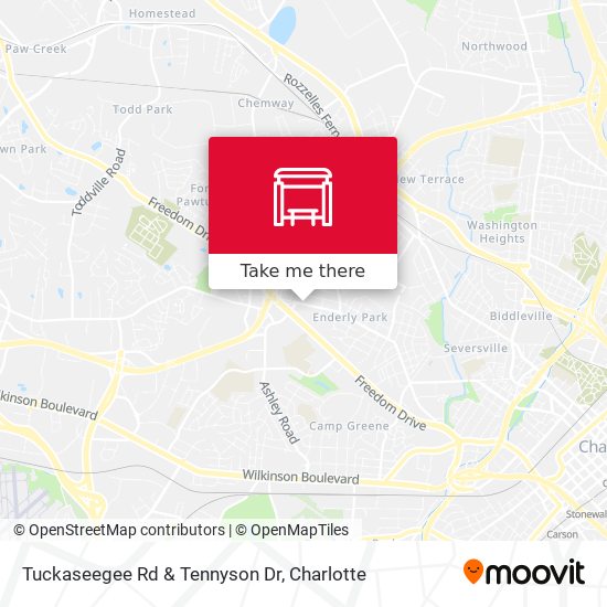 Mapa de Tuckaseegee Rd & Tennyson Dr