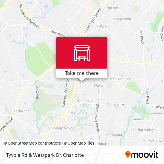 Tyvola Rd & Westpark Dr map