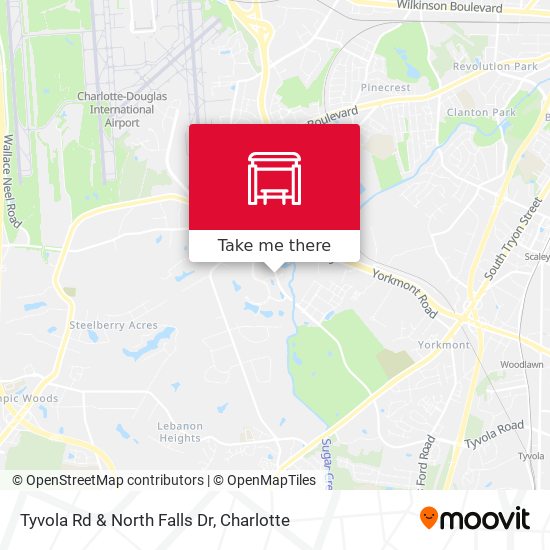 Tyvola Rd & North Falls Dr map