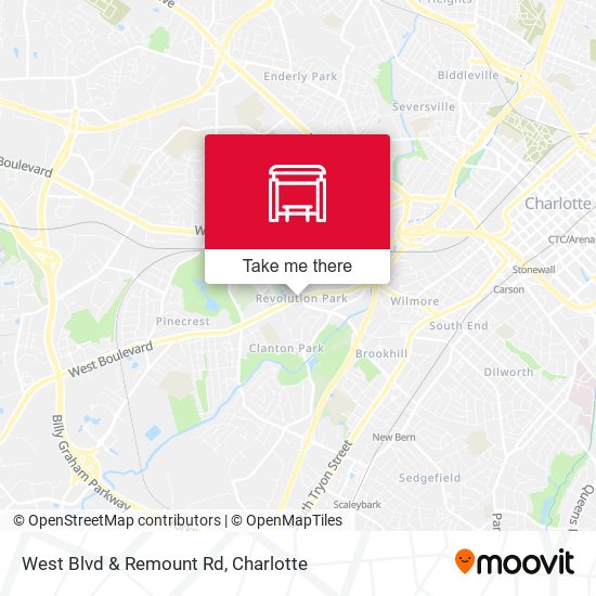 West Blvd & Remount Rd map