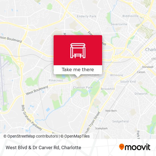 West Blvd & Dr Carver Rd map