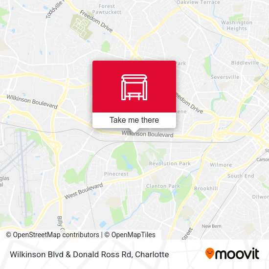 Mapa de Wilkinson Blvd & Donald Ross Rd