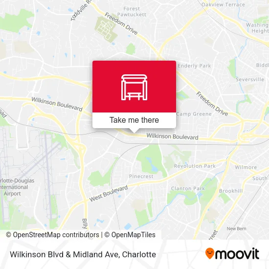 Mapa de Wilkinson Blvd & Midland Ave