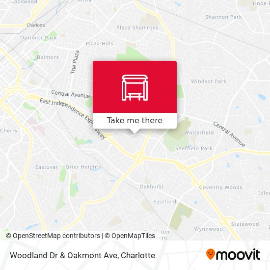 Woodland Dr & Oakmont Ave map