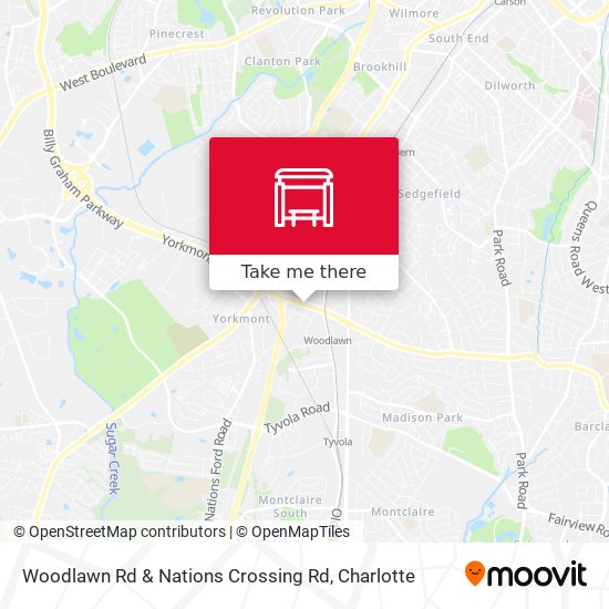 Woodlawn Rd & Nations Crossing Rd map