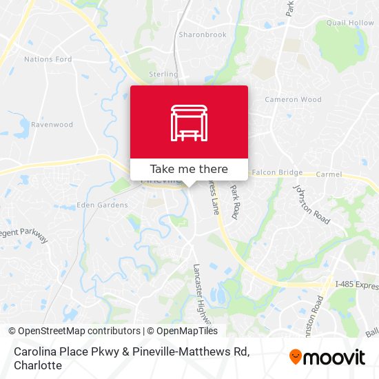 Carolina Place Pkwy & Pineville-Matthews Rd map