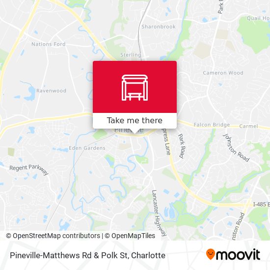 Pineville-Matthews Rd & Polk St map