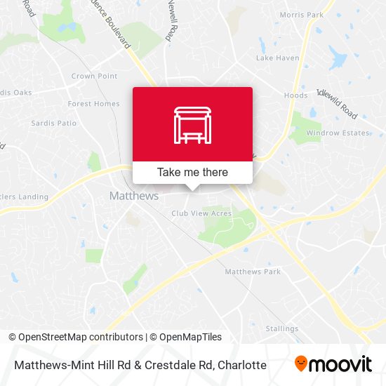 Matthews-Mint Hill Rd & Crestdale Rd map