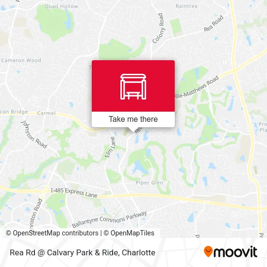 Rea Rd @ Calvary Park & Ride map