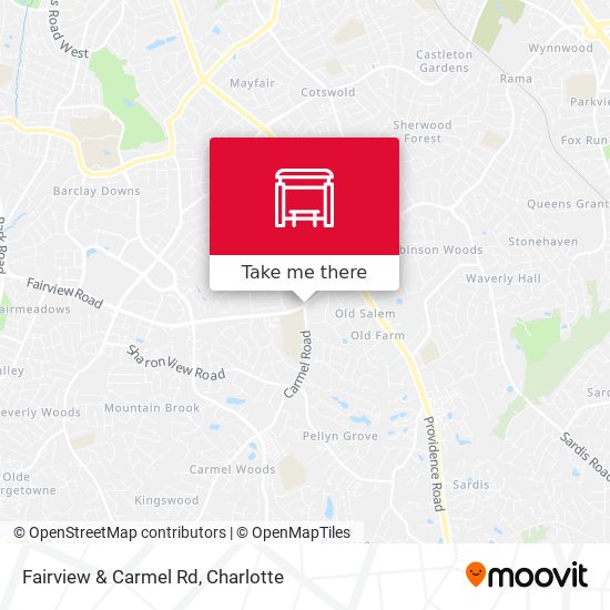 Fairview & Carmel Rd map