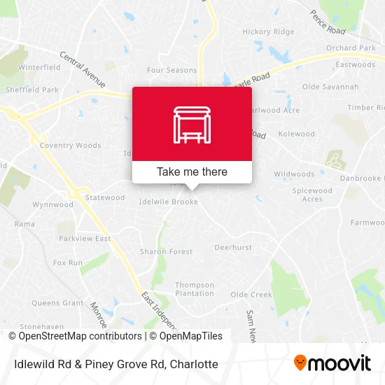 Mapa de Idlewild Rd & Piney Grove Rd