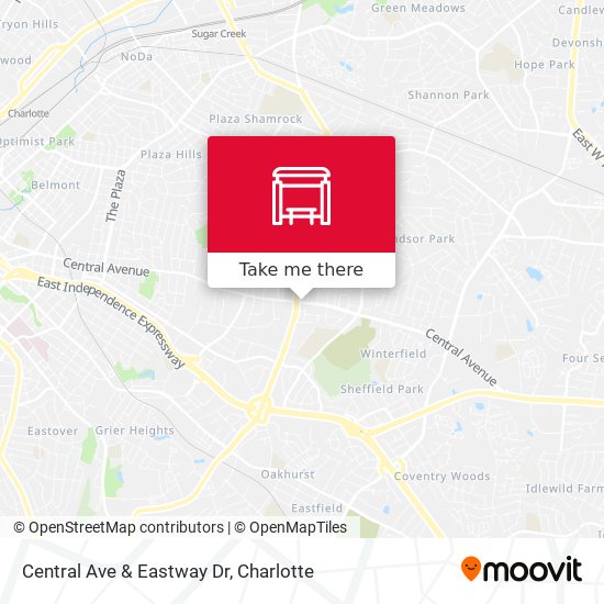 Central Ave & Eastway Dr map