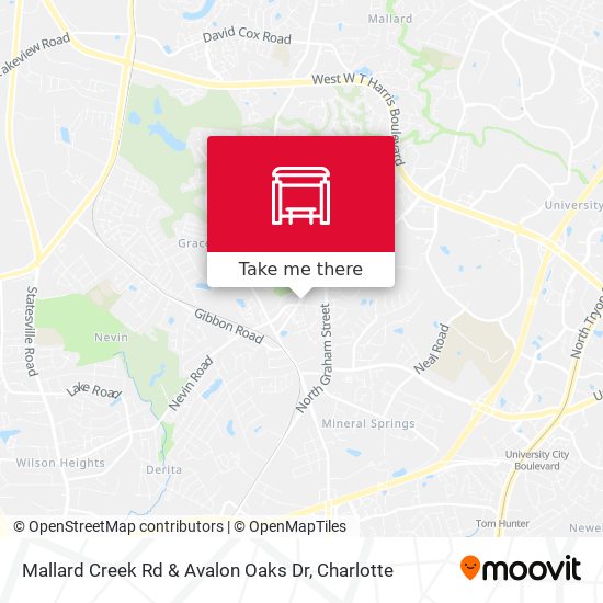 Mapa de Mallard Creek Rd & Avalon Oaks Dr