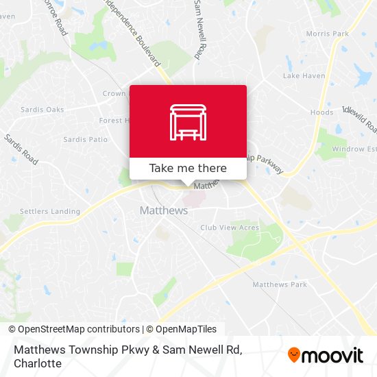 Matthews Township Pkwy & Sam Newell Rd map