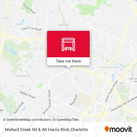 Mapa de Mallard Creek Rd & Wt Harris Blvd