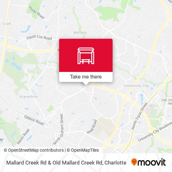 Mallard Creek Rd & Old Mallard Creek Rd map