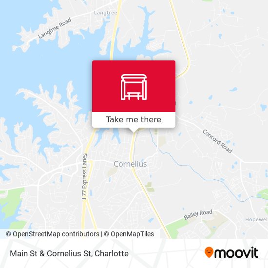 Main St & Cornelius St map