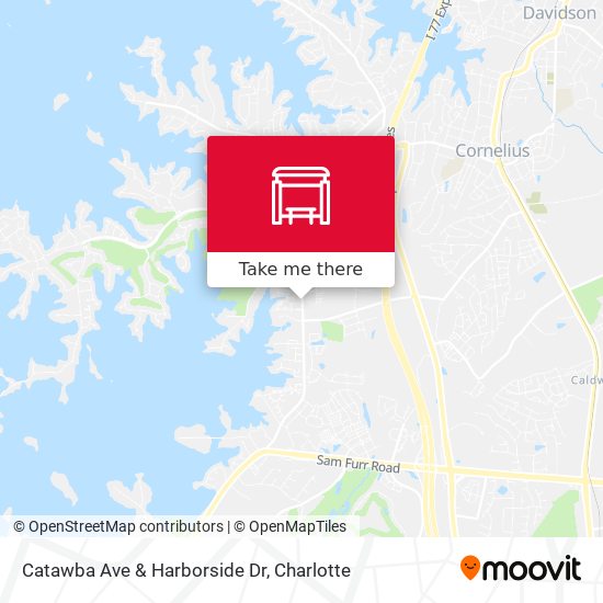 Catawba Ave & Harborside Dr map