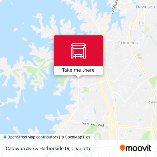 Catawba Ave & Harborside Dr map