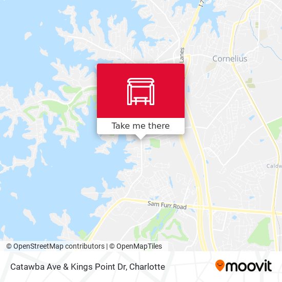 Catawba Ave & Kings Point Dr map