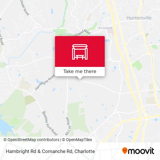 Hambright Rd & Comanche Rd map