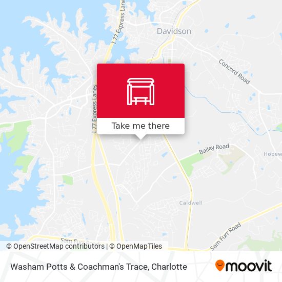 Washam Potts & Coachman's  Trace map