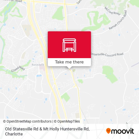 Old Statesville Rd & Mt Holly Huntersville Rd map