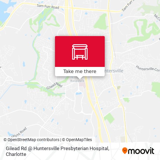 Gilead Rd @ Huntersville Presbyterian Hospital map