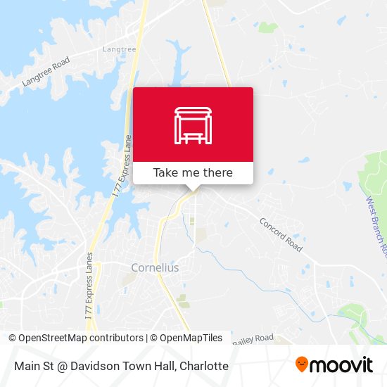 Main St @ Davidson Town Hall map