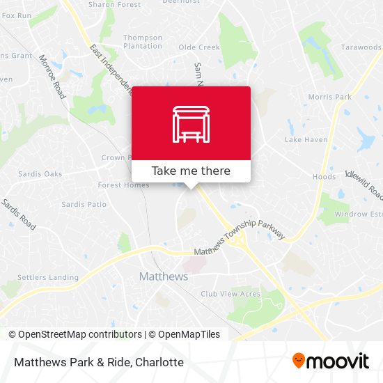 Mapa de Matthews Park & Ride