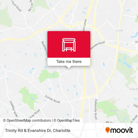 Mapa de Trinity Rd & Evanshire Dr