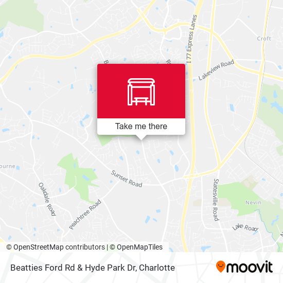 Beatties Ford Rd & Hyde Park Dr map