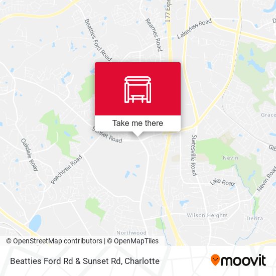 Mapa de Beatties Ford Rd & Sunset Rd