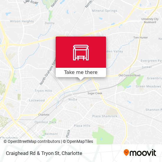 Craighead Rd & Tryon St map