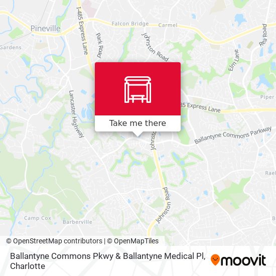 Ballantyne Commons Pkwy & Ballantyne Medical Pl map