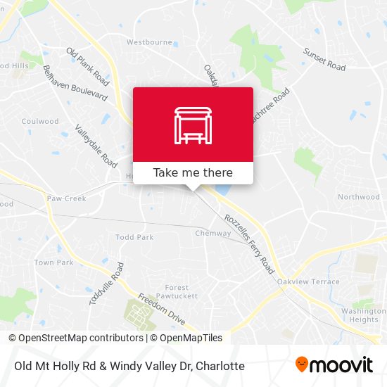 Mapa de Old Mt Holly Rd & Windy Valley Dr